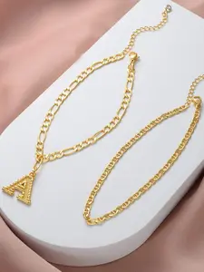 Letter A-Z Pendant Anklet, Stainless Steel Anklet for Women & Girls, Fashion Jewelry for Party, Daily Clothing Decor, Trendy All-match & Exquisite Jewelry for Birthday Gift