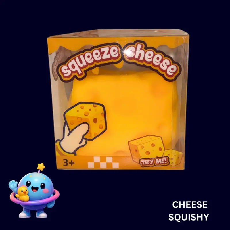 Squeeze Cheese Squishy - Fun and Interactive Toy for Kids Ages 3+ - Perfect for Playtime and Stress Relief