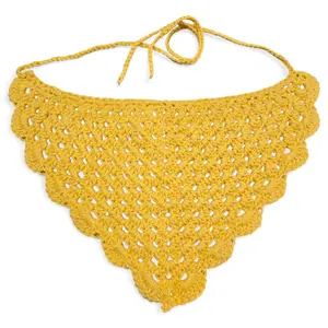 Yellow Crochet Bandana