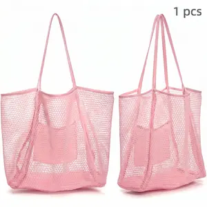 Large Foldable Woven Storage Bag, Heavy Duty Multipurpose Tote for Laundry, Shopping & Travel
