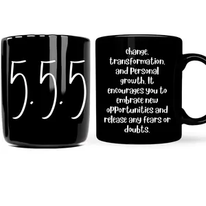 Angel Number coffee mugs 16oz Aesthetic Ceramic Cup 111 222 333 444 555 666 777 888 999 1010 Drinkware Beverage Drink Reuse