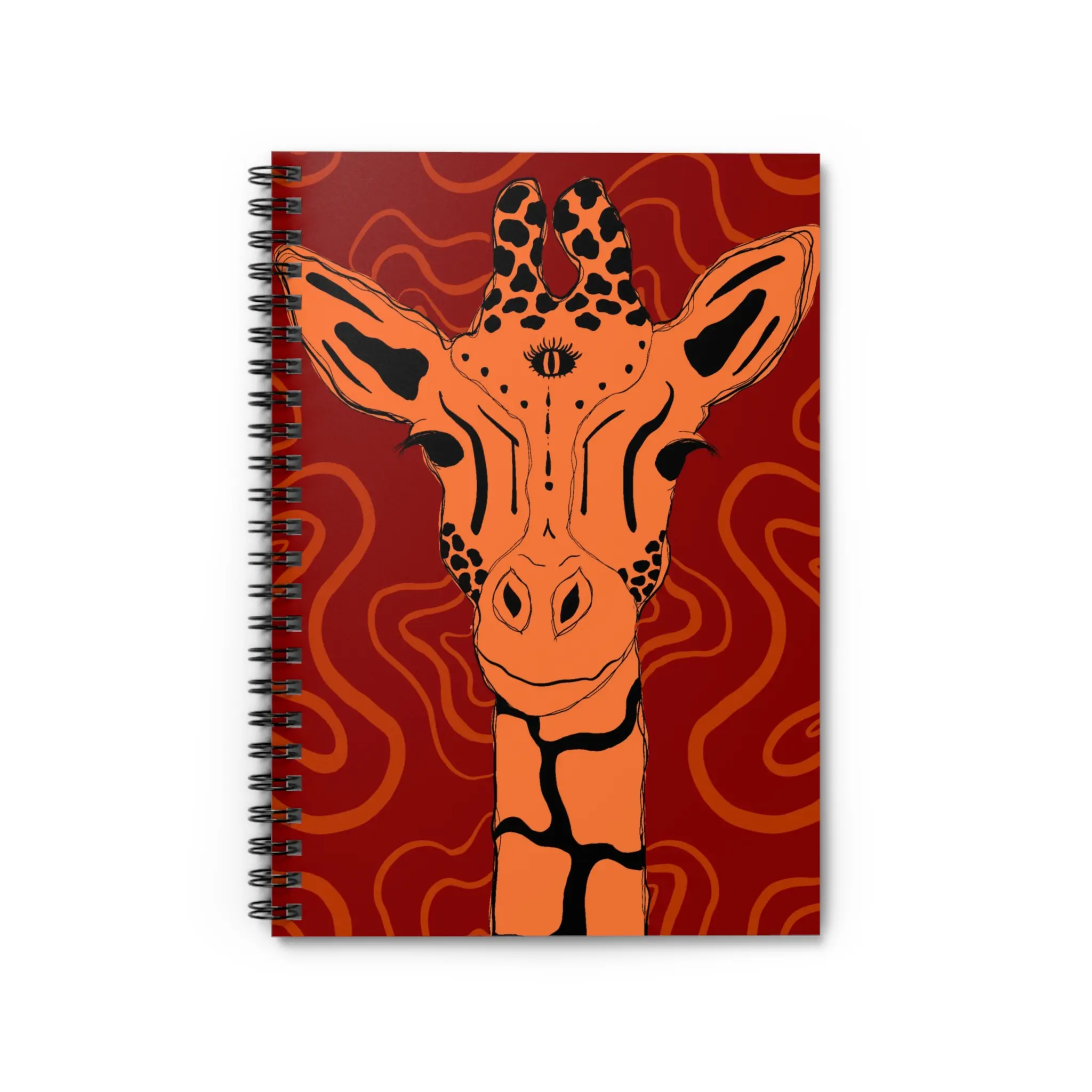 Giraffe Art Spiral Notebook, Cute Journaling, School Supplies, Gift for Animal Lovers, Unique Stationery, Creative Writing, Abstract Journal