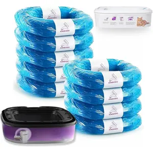 AIMIDODO 9 Pack Cat Litter Refills Bag for Litter Genie/Plus/XL - Refillable Pail Refills