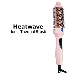 Boost 1.5 inch Heated Round Brush,Thermal Brush,Dual Voltage, Pink, Less Damage,  Hair Heated Curler Brush,Negative Ions Single,for wavy hair,hairstyling,long-lasting wave,Detangler Straightening,summer vibes,Crimper Curling Irons,father'sday