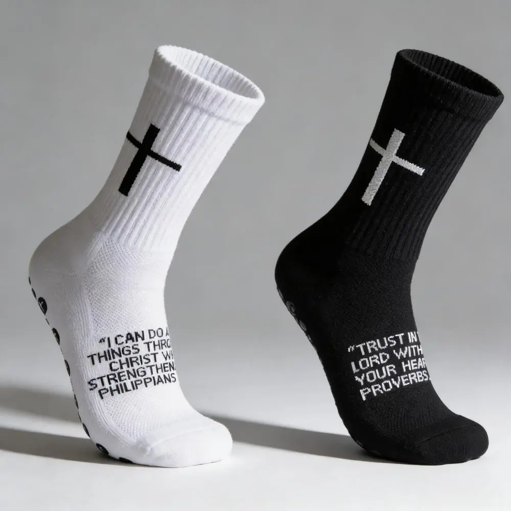 2 Pairs of Professional Adhesive Think Towel Bottom Middle Tube Football Socks Anti Slip Men's and Women's Sweat Absorbing Training Sports Socks Athletic Socks