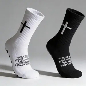 2 Pairs of Professional Adhesive Think Towel Bottom Middle Tube Football Socks Anti Slip Men's and Women's Sweat Absorbing Training Sports Socks Athletic Socks