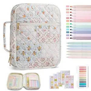 Bible Cover Case for Women Large Bible Cover with Durable Handle Quilted Bible Carrying Case for Girls Bible Study Supplies Accessories