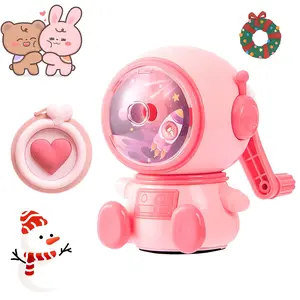 Manual Crank Pencil Sharpener with Automatic Lead Advance, Cute Design for All Pencils, Ideal for Classroom Office Home Use