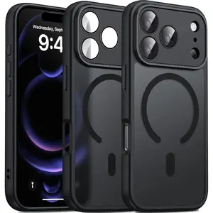 Magnetic Protector Matte Translucent Case For iPhone 17 Pro Max 17 Pro 17 Air 16 15 14 Plus 13 12 11 For Magsafe Wireless Charger Cover phone case