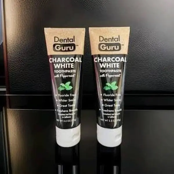 Dental Guru White Charcoal Toothpaste with Peppermint Flavor, 2 Pack,