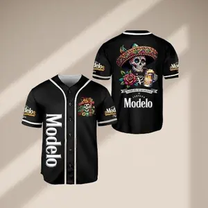 All Black Skull Drinking Shirt, Dia de los Muertos Shirt, Mexican Skull Shirt, Gothic Party Shirt, Baseball Jersey Style