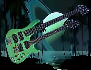 New Professional Nashville Brand Double Neck Guitar Bass Combo Hard Case Five String Bass Six String Guitar