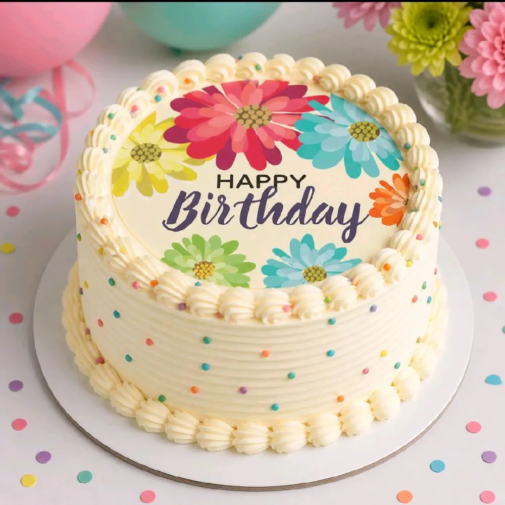 Edible Wafer Paper Daisy flower your choice 7.5 Edible Wafer Paper Daisy flower your choice 7.5