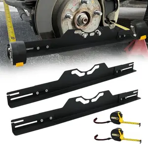 Wheel Alignment Tool with Tape Measures,Heavy Duty Toe Alignment Tool Plates,Car Front End Alignment Tool, Fast & Accurate Car Alignment Tool Kit (Silver)