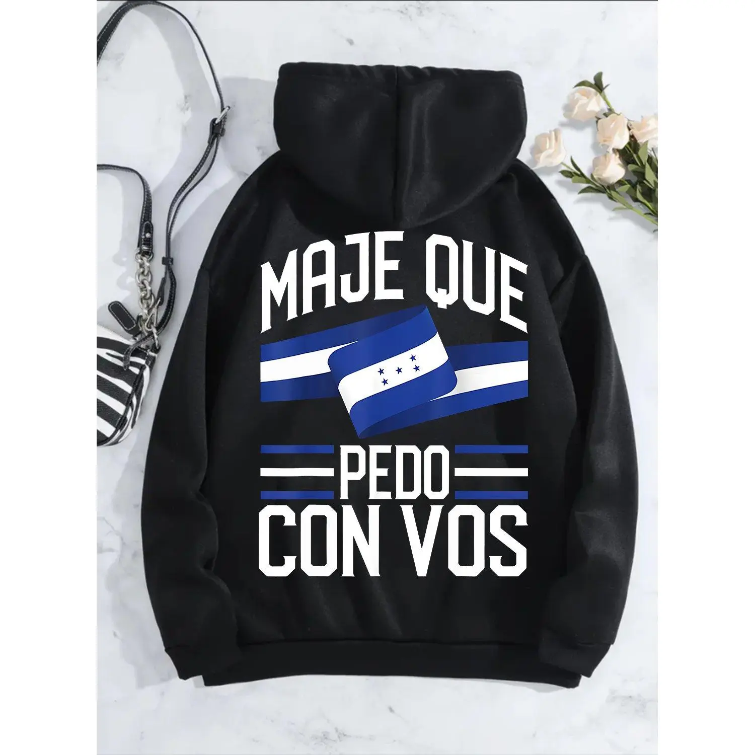 Honduras Flag Print Comfortable Hoodie Sweatshirt Featuring Catracho Pride Round Neck Long Sleeves Casual Streetwear Style