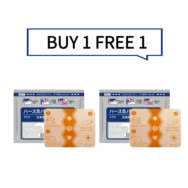 [Buy 1 Free 1] Pure Herbal Full Body Care Neck Waist Knee Foot 7 Count Natural Comfort Long Lasting Warmth Suitable for Joints Muscles