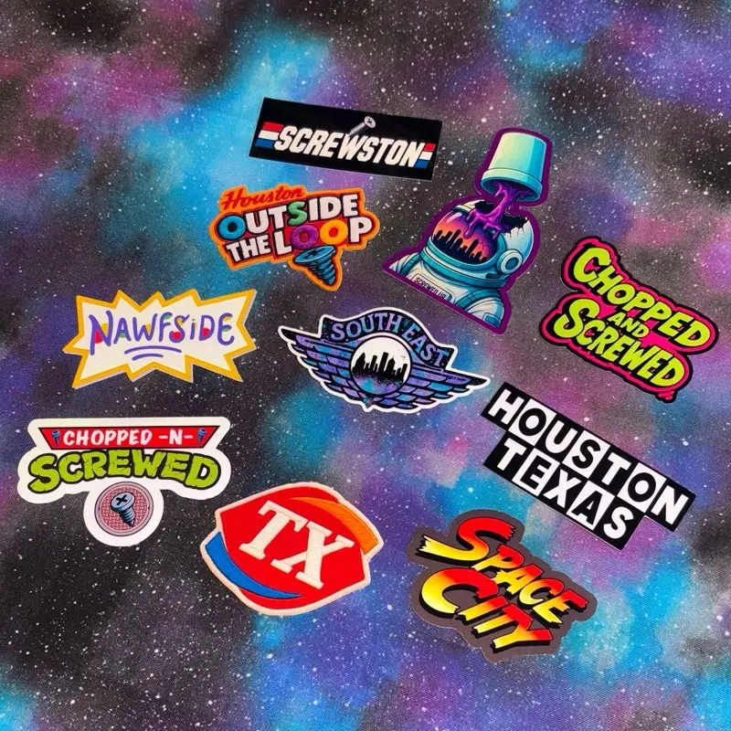 Houston Custom Mini Sticker Pack 2 Limited Edition Featuring Screwston Nawfside & Houston Texas Designs Sticker Collage Pack