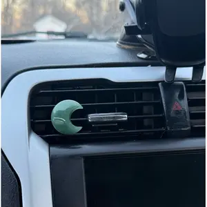 Grew aventurine crystal car vent clip