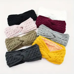 1/2/3/4pcs Women's Winter Ear Warmer Headband - Hairband with Warm Lining, Stretchy Elastic Band - Soft Corduroy-like Texture - Multi-Color Options (Black/White/Burgundy/Beige/Gray/Yellow/) - for Cold Weather, Christmas Gifts,