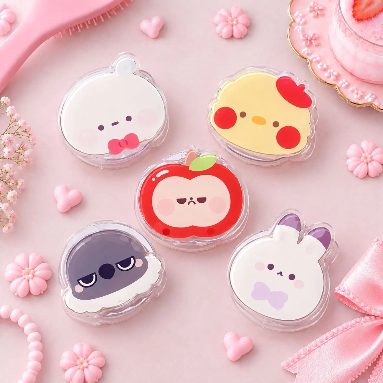 Love and Deepspace Mascot Cute Phone Grip | Happy Snowman Sunny Cute Kawaii Character Phone Grip, Adorable Round Face Acrylic Phone Holder, Soft Minimalist Aesthetic Phone Stand