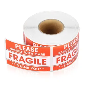 300pcs Fragile Stickers Adhesive Stickers The Goods Please Handle With Care Warning Labels DIY Supplies