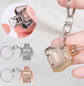 EMPTAN Mini Bag-Shaped Nail Clipper Keychain, Portable Fingernail Clipper with Keyring, Stainless Steel Mini Fingernail Clipper for Home Travel Daily Use, Compact Manicure Tool for Women & Men