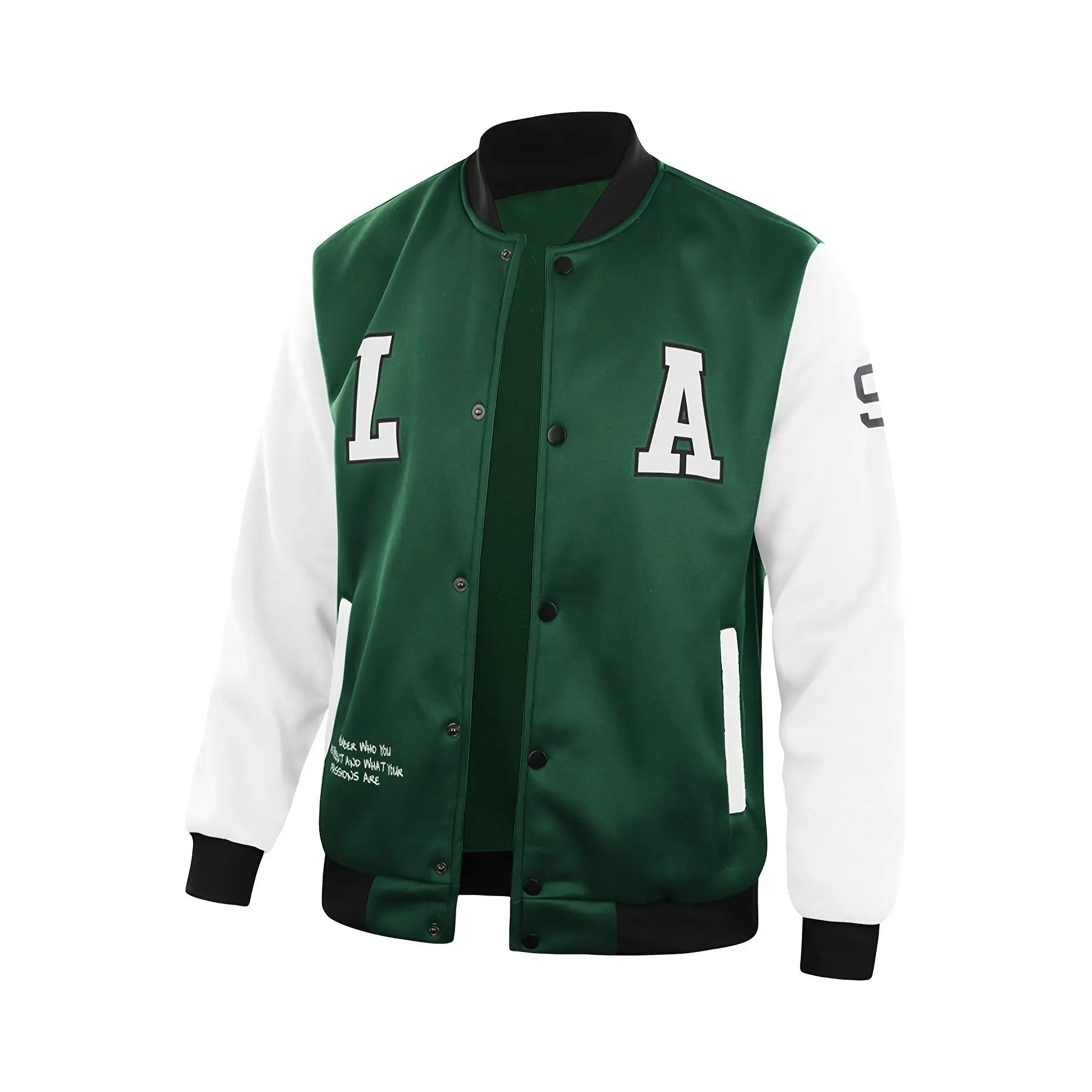 Men's Vintage Baseball Jacket RH19208 - Two-Tone Orange & White Preppy Design, Letter 'A' Collar, Button Closure, Lightweight Polyester for Casual & Formal Wear - Spring/Fall Outerwear, Fall Fashion