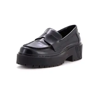 Pre-owned Hermes Women's Hitch Platform Loafers Leather by Rebag