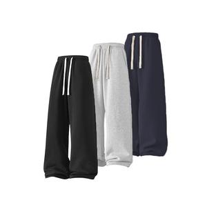 Men's Solid Fashion Sweatpants, Versatile Year Round Wear, Ideal for Autumn and Winter Wide Leg Straight Pants Casual Street Dance Pants Comfortable Winter Home Pants Plus Size Casual Sports Pants with Rivet Design Fashionable and Versatile 100%polyester