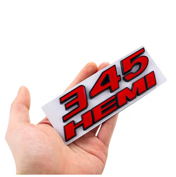 392 HEMI Engine Badge 6.4L Dodge V8 Muscle Car Accessory for Charger Durango 300 Challenger Mods Adhesive Emblem Easy Install