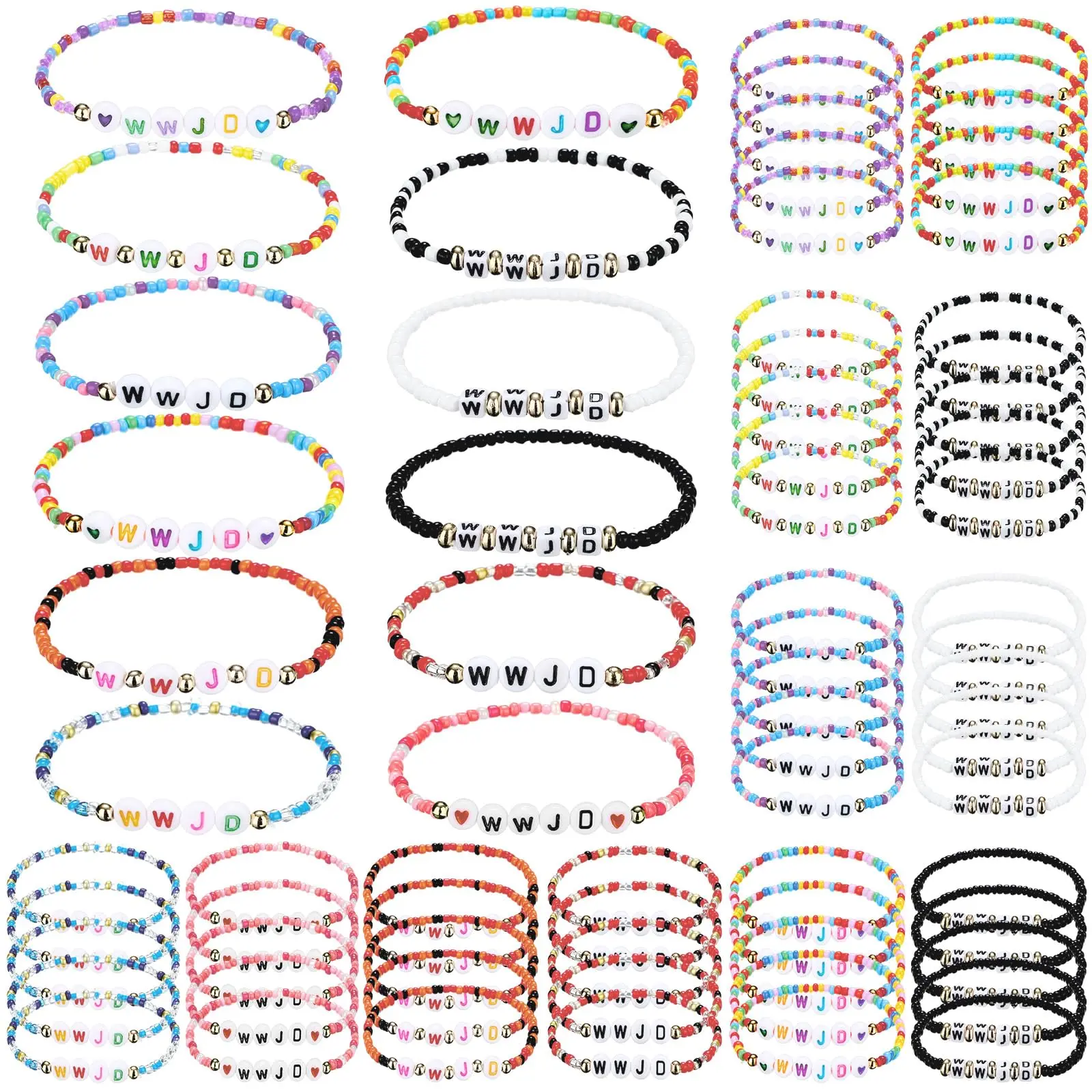 72pcs Thin WWJD bracelet