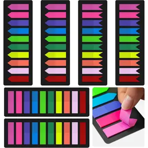 1500 count Page Markers Sticky Index Tabs, Arrow Flag Tabs Self Adhesive, Colored Notes Tab Stickers for Notebook, Documents, Books [10 Colors, 3 Designs] Sticks Securely, Removes Cleanly