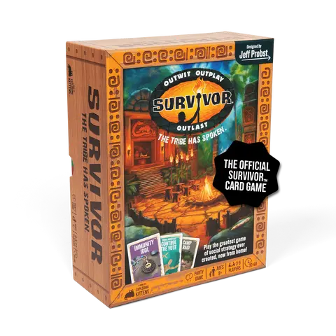 Survivor: The Tribe Has Spoken by Exploding Kittens - The only Official Card Game for Survivor Fans - Ages 8+ - 3 to 6 Players - Great for Families
