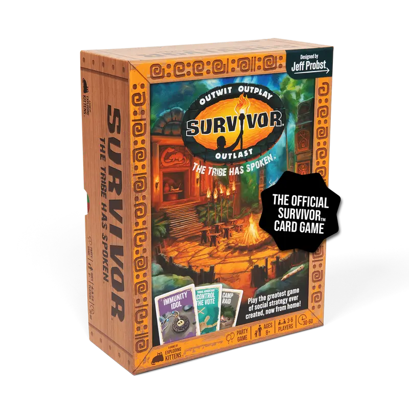 Survivor: The Tribe Has Spoken by Exploding Kittens - The only Official Card Game for Survivor Fans - Ages 8+ - 3 to 6 Players - Great for Families