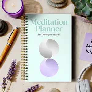 Meditation Journal - Daily Tracker for Mindfulness & Self-Reflection, A5 Spiral Notebook with 100gsm Thick Paper, Log Your Sessions & Progress to Build a Strong and Lasting Meditation Habit, Spiral Bound Planner