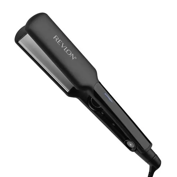 REVLON Ceramic Coated Flat Iron, 2" Plates for Smooth & Straight Results, Fast 400°F Heating, Travel Friendly Hair Tool for All Hair Types, Black, Hair Tools