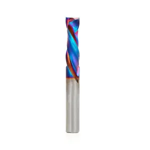 Amana Tool 46172-K CNC SC Spektra Extreme Tool Life Coated Compression Spiral 3/8 D x 1-1/4 CH x 3/8 SHK x 3 Inch Long 2 Flute Router Bit