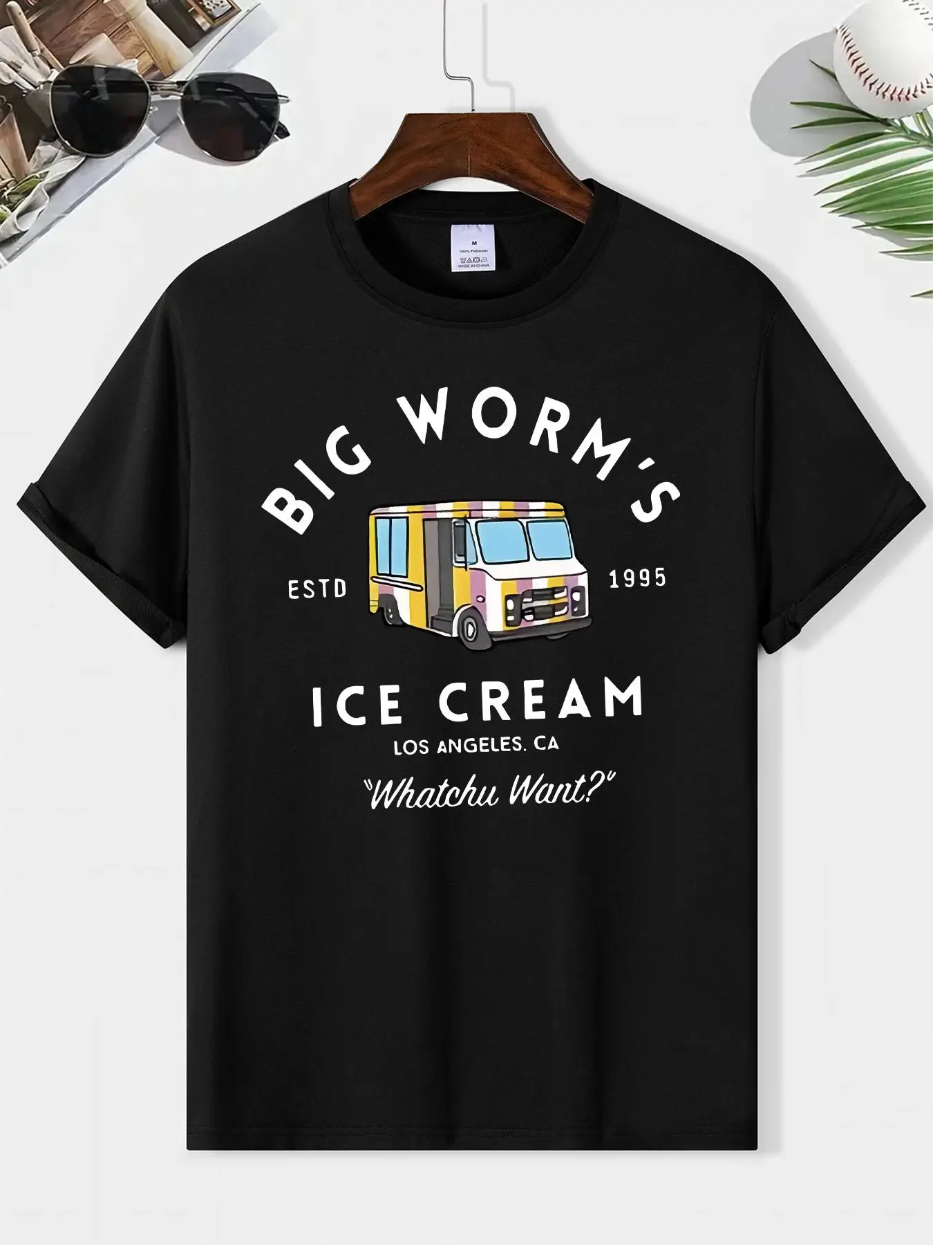 Men's Regular Fit Letter Graphic Round Neck Tee, Graphic Tees, Casual Streetwear Car Print Short Sleeve T-shirt for All Seasons, Graphic Tees, Knittin