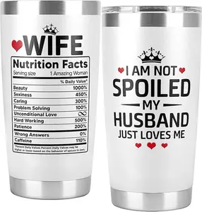Gifts for Wife from Husband, Wife Gifts, I Am Not Spoiled My Husband Just Loves Me Tumbler, Christmas Gift, Birthday Gift Ideas, 20oz & 30oz Tumbler
