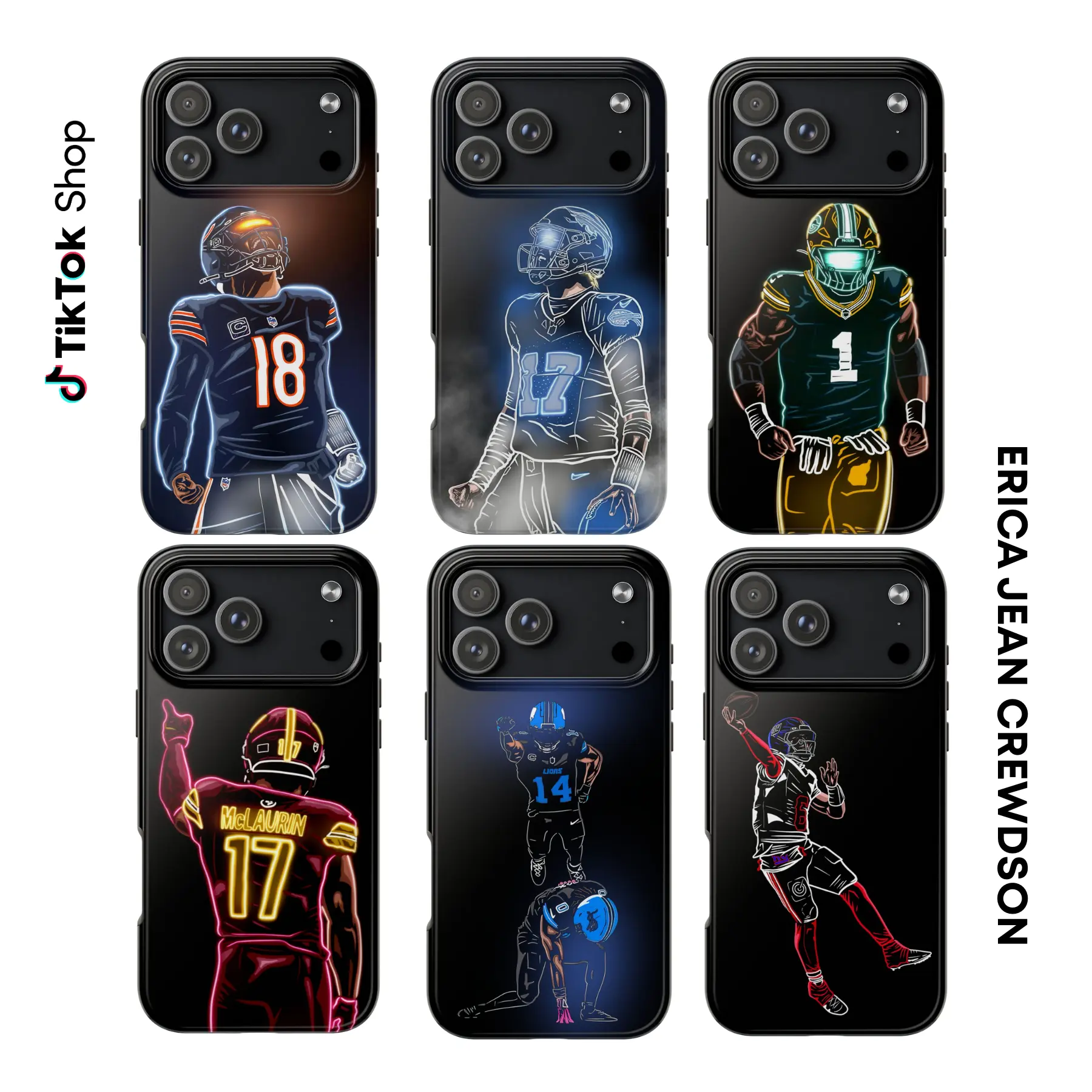 American Footballer Neon Style Tough Phone Case, Gift for Fans, American Football  Phone Case, for Samsung and Iphone 11 12 13 14 15 16 17 - TikTok Shop