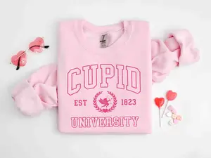 Cupid University Sweatshirt Cute Valentine's Day Shirt Funny College Sweatshirt Love Crewneck Sweatshirt Cupid Sweater