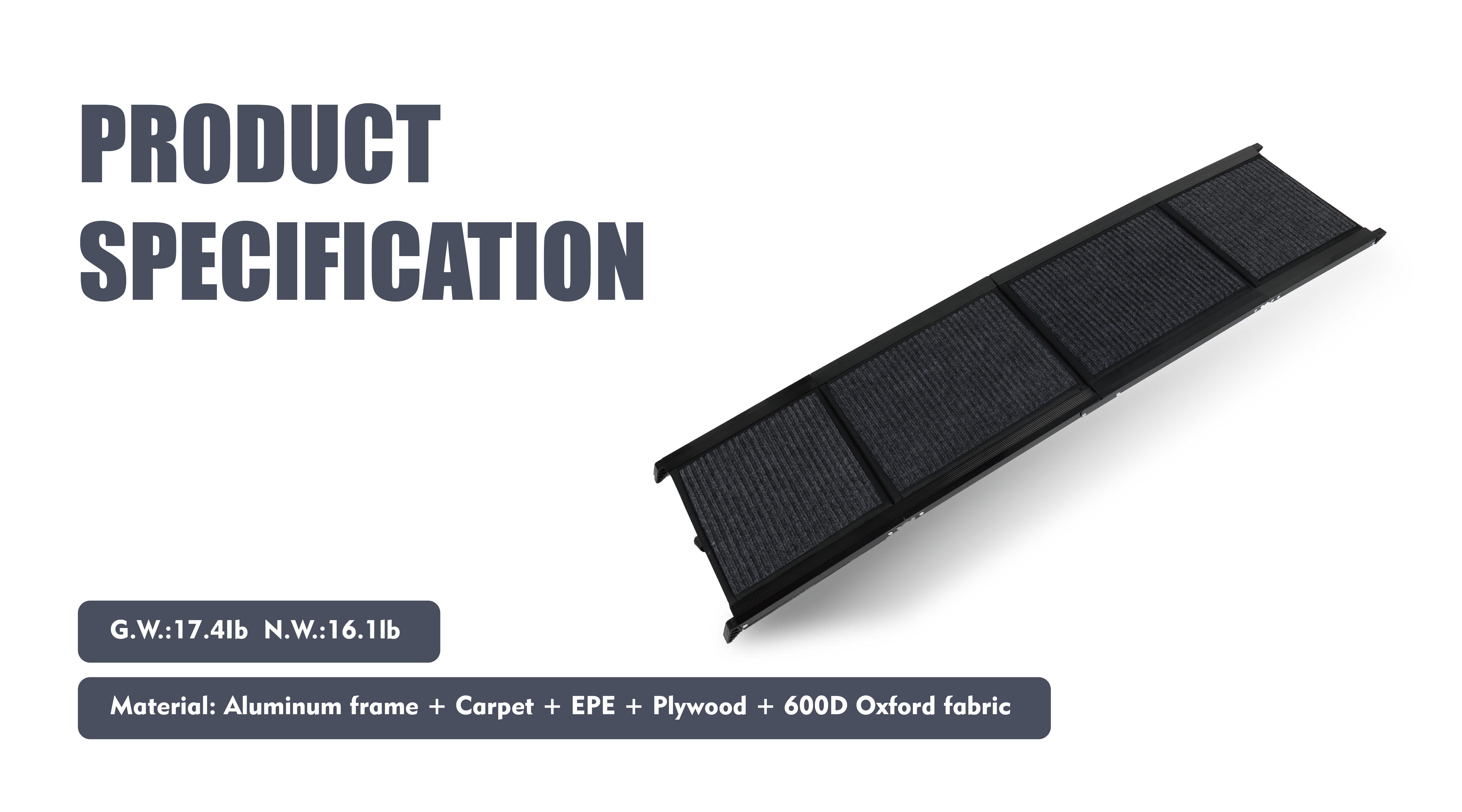 PETSO Large Dog Car Ramp 65" - Foldable Pet Stairs for Truck/SUV, 250LBS Capacity Non-Slip Outdoor Ramp, Easy-Store Portable Steps for Medium/Large Breeds PETSO Large Dog Car Ramp 65" - Foldable Pet Stairs for Truck/SUV, 250LBS Capacity Non-Slip Outdoor Ramp, Easy-Store Portable Steps for Medium/Large Breeds