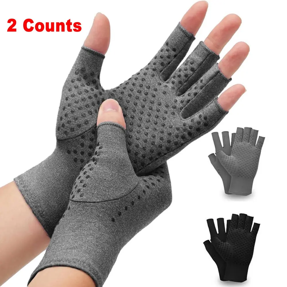 1 Pair Sport Compression Gloves for Men & Women, Breathable Fingerless Gloves, Wrist Support, Workout Accessories, Athletic Accessory