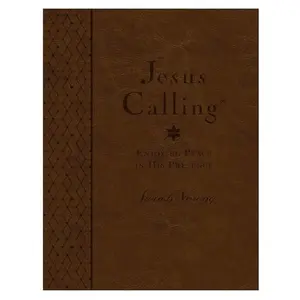 USED Book - Young Sarah Jesus Calling (Deluxe Edition) Large Print-Brown LeatherSoft (CBA Exclusive) (Unknown Binding)