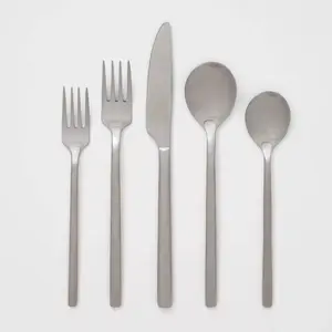 20pc Ashby Flatware Set Silver - Threshold