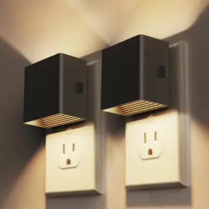 [New Deal]-LED Night Lights Plug into Wall [2 Pack], Plug in Nightlight, 3 Level Brightness Adjustable Night Light, Dusk to Dawn Sensor, Nightlights for Adults, Bedroom, Bathroom, Hallway, 3001K