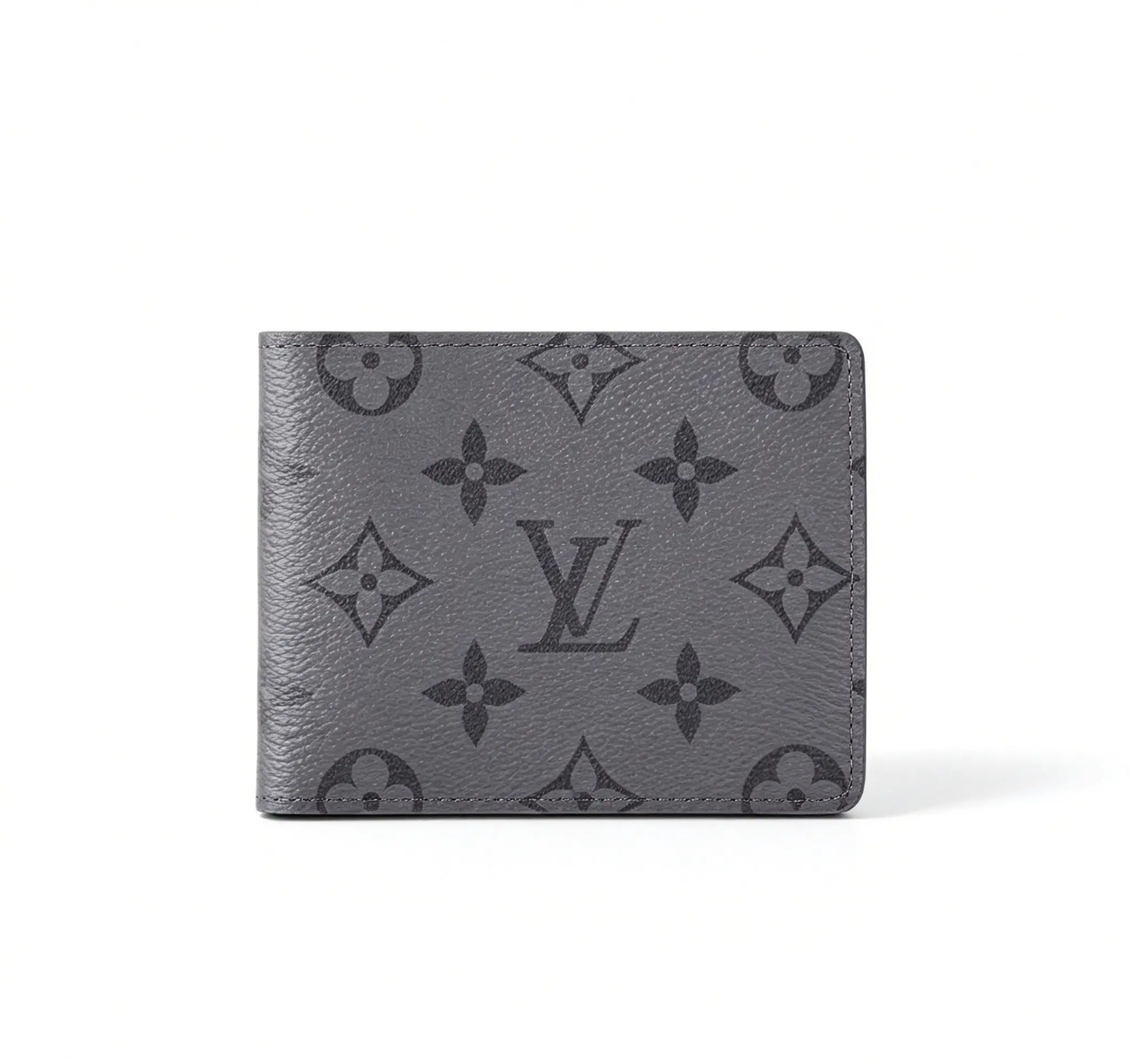 Pre-owned Louis Vuitton Slender Wallet Monogram Eclipse Coated Canvas