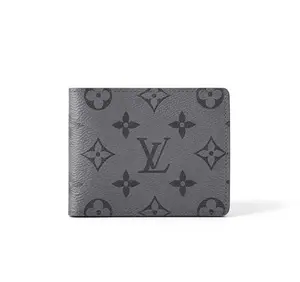 Pre-owned Louis Vuitton Slender Wallet Monogram Eclipse Coated Canvas