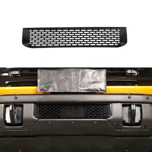 Front Bumper Grille Insert Trim for 2021+ Ford Bronco, UV-Resistant Laser-Cut Face Bar Decor Cover, DIY-Install Car Exterior Chrome Accessory tiktokshopspringglowup,summervibes Automotive Truck