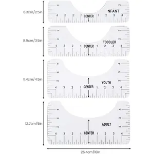 T-shirt alignment tool / ruler (4 pc)